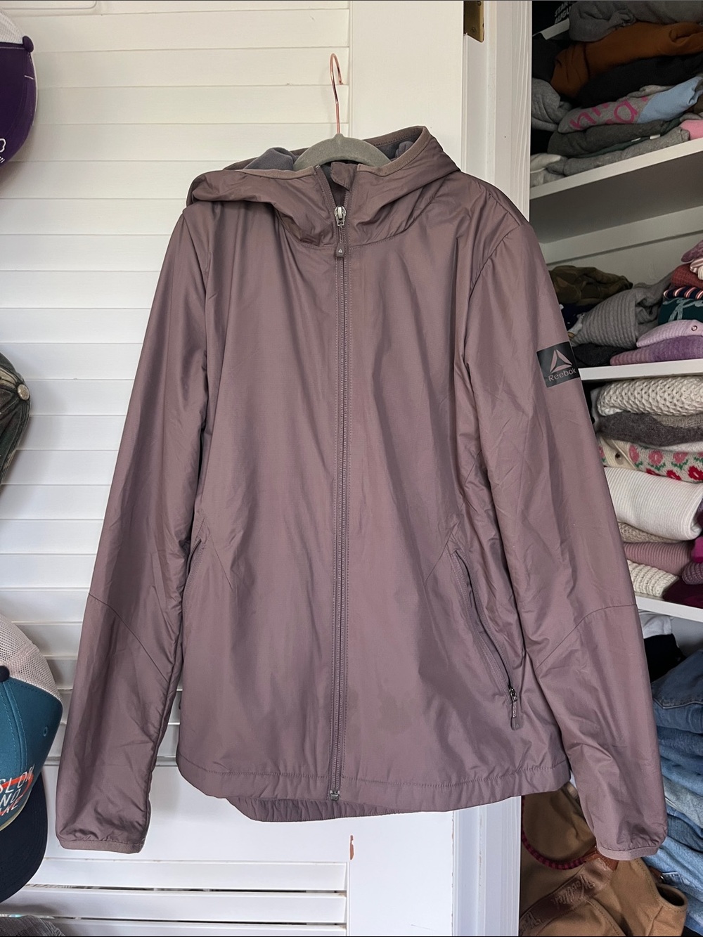 Reebok Women’s XS Hooded Jacket - Mauve